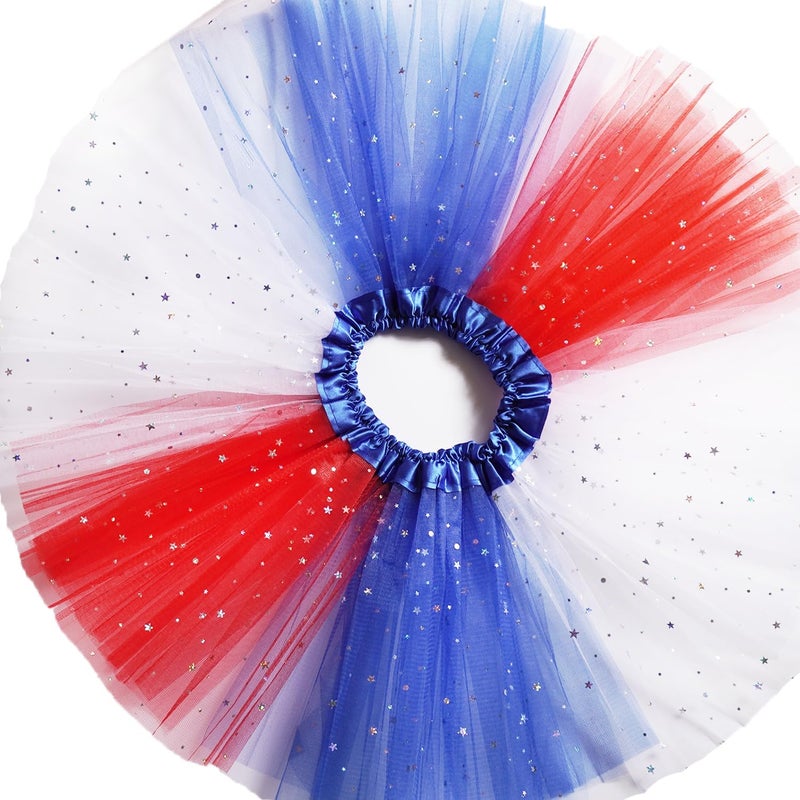 WINROLA Girls Stars Sequins Tutu Skirt Princess Ballet Dance Tutu Dress 3 Layered Halloween Christmas Tutu - Image 3